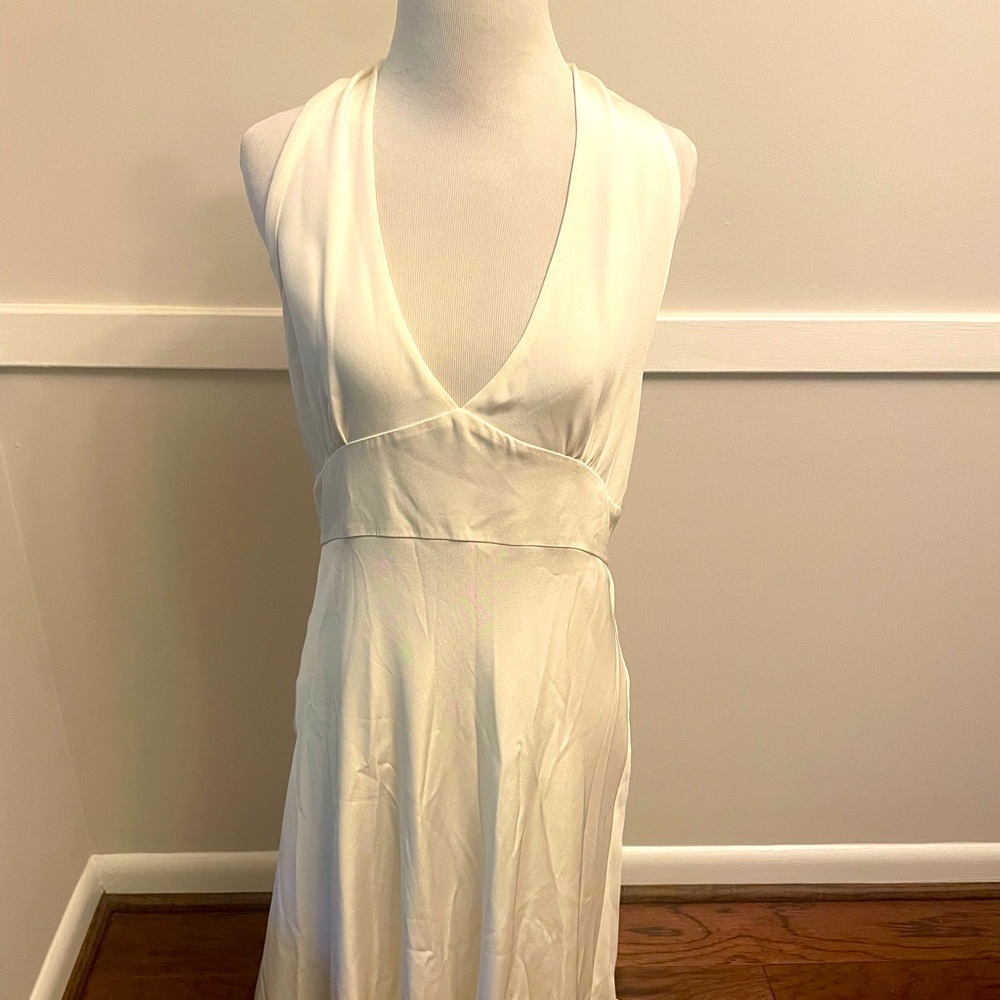 NWOT J Crew cream midi dress size 14